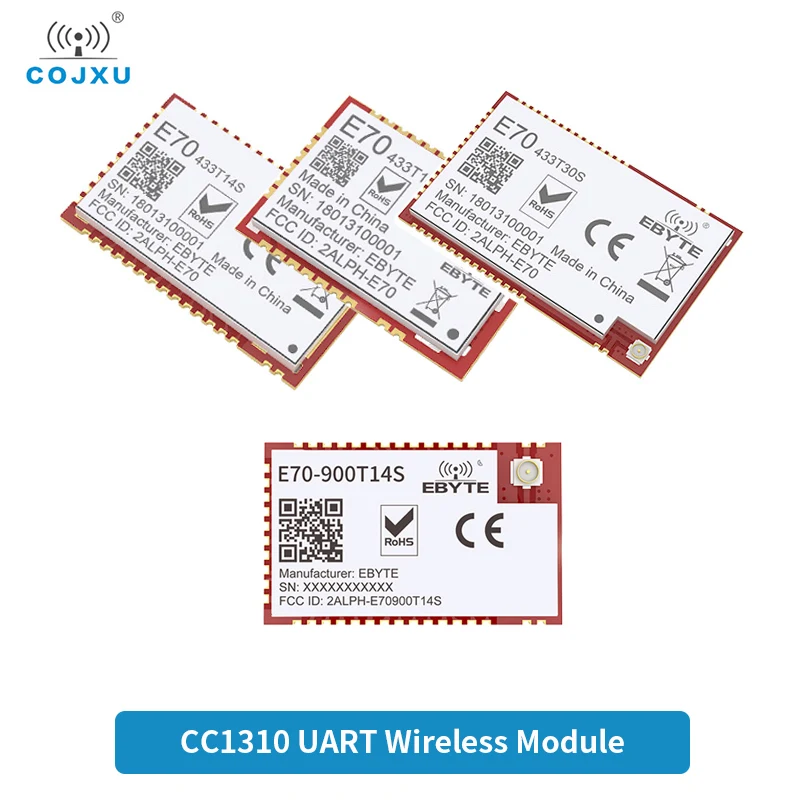 CC1310 UART беспроводной модуль 433 МГц/915 МГц COJXU E70-T Series 14dBm 30dBm SMD IPX/Stamp антенна отверстия Rf передатчик Модуль