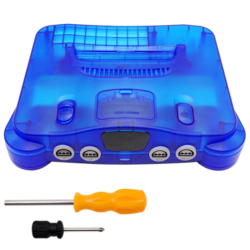 

Replacement Plastic Shell Translucent Case For Nintendo N64 Retro Video Game Console Transparent Box