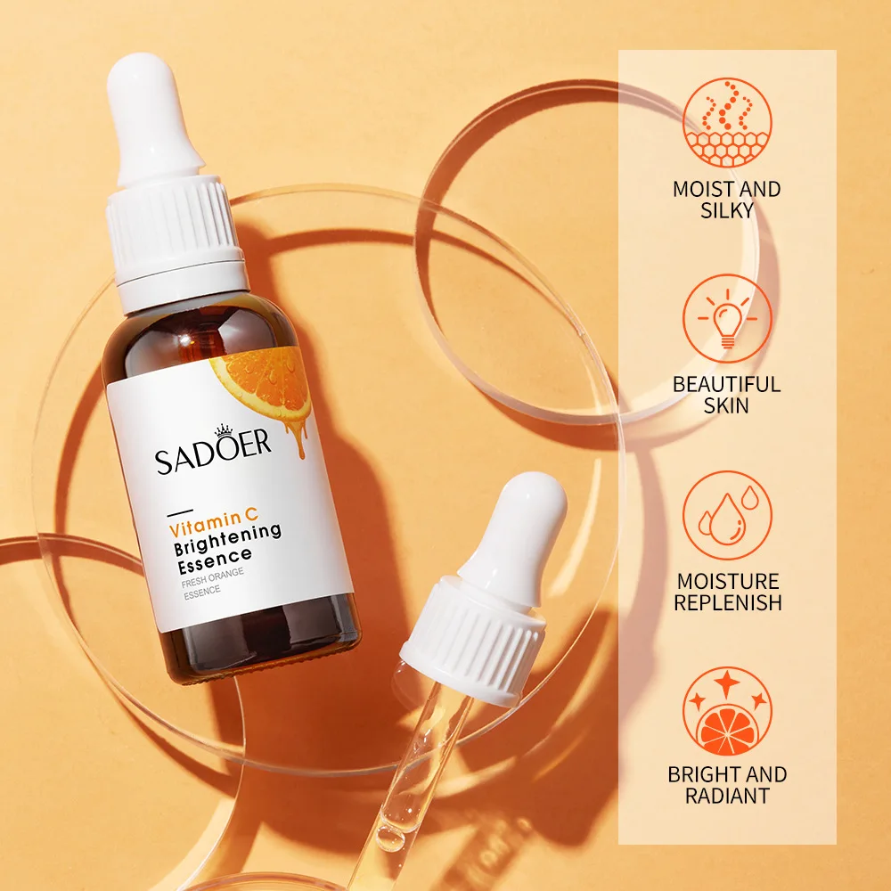 

Sadoer Vitamin C Serum 30ml Hydrating Whitening Oil Control And Anti-wrinkle Serum Skin Care Products
