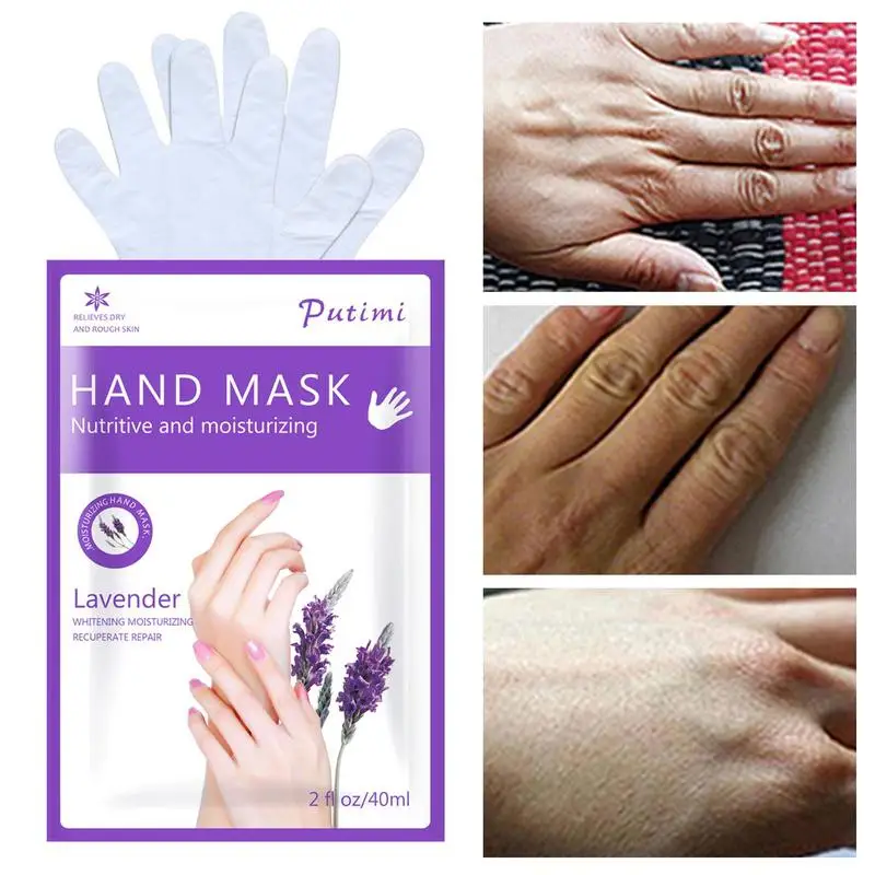 

Увлажняющие перчатки для сухих рук, сухие треснувшие руки, лаванда, увлажняющие перчатки для чистки рук, осветляющие Спа Перчатки для