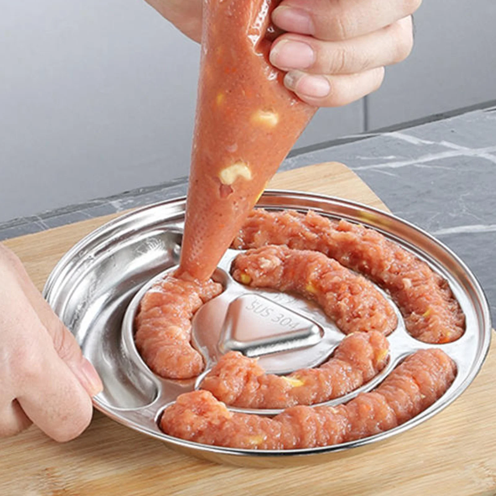 

Sausage Maker Mold 6 Cavity Nonstick Hot Dog Maker Meat Stuffer Bbq Cooking Novel Aid Casings Ham Hot Dog Kitchen Gadgets