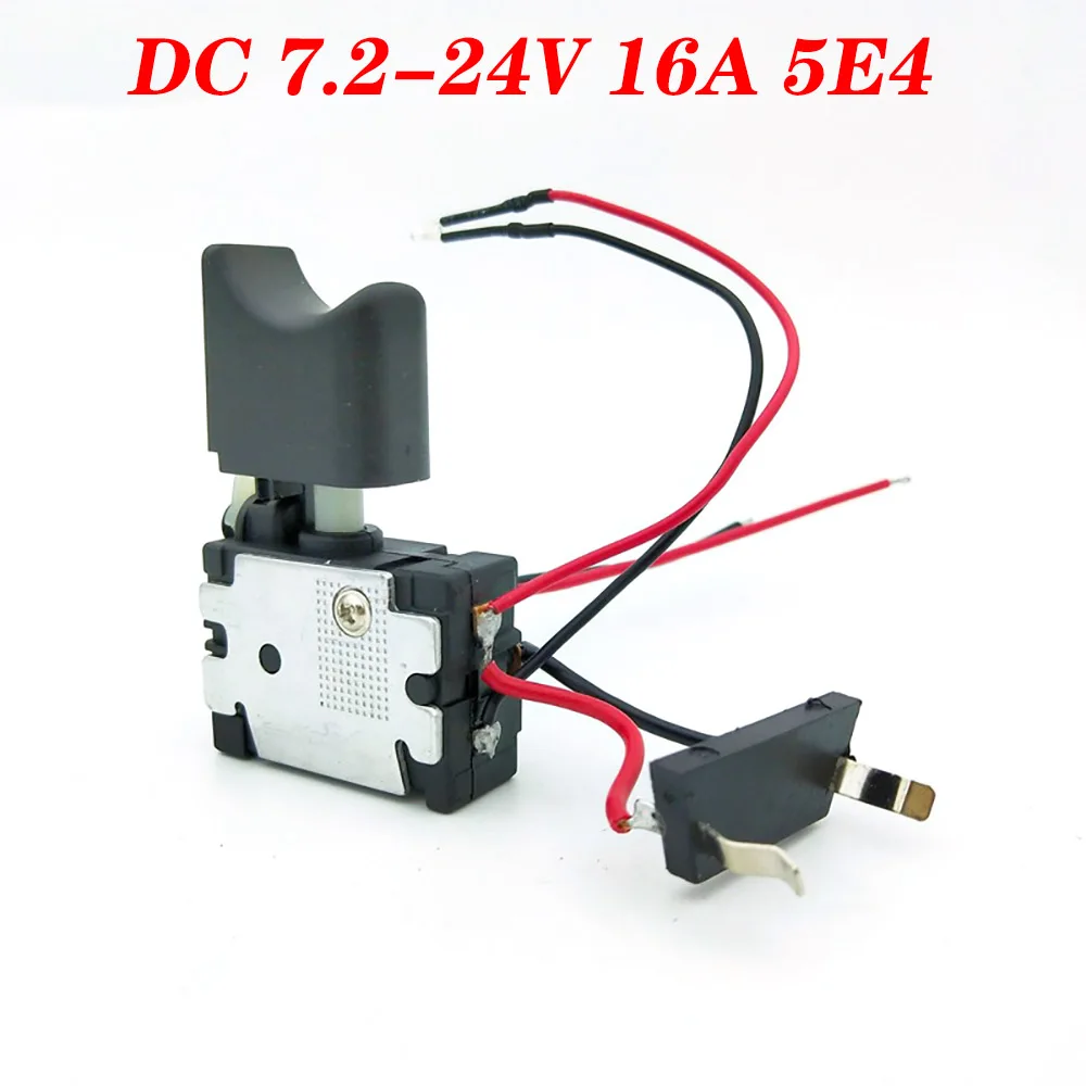Триггерный переключатель литиевой батареи постоянного тока 7,2 В-24 В 16 А, используемый для управления скоростью сверления со светодиодным переключателем контроля скорости