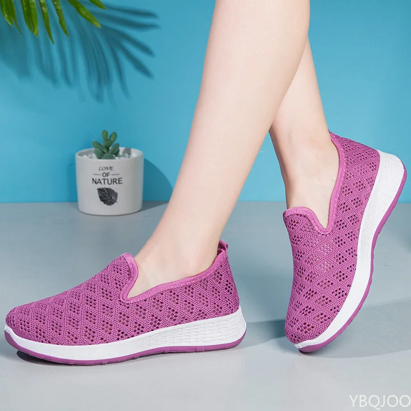 

Women's Shoes 2022 Summer Hollow platform sneakers Non slip Mesh Women sports shoes flat Casual Shoes Women loafers