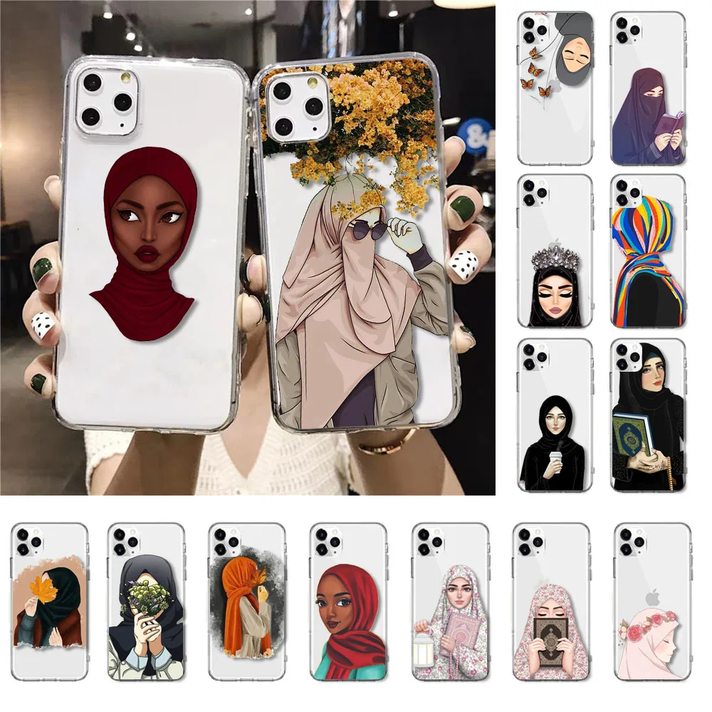 

Muslim Islamic Gril Eyes Arabic Hijab Girl Phone Case For iPhone 14 Pro Max 13 Pro Max 12 X XS XR XS Max 11 Pro Max 8 7 Plus SE2