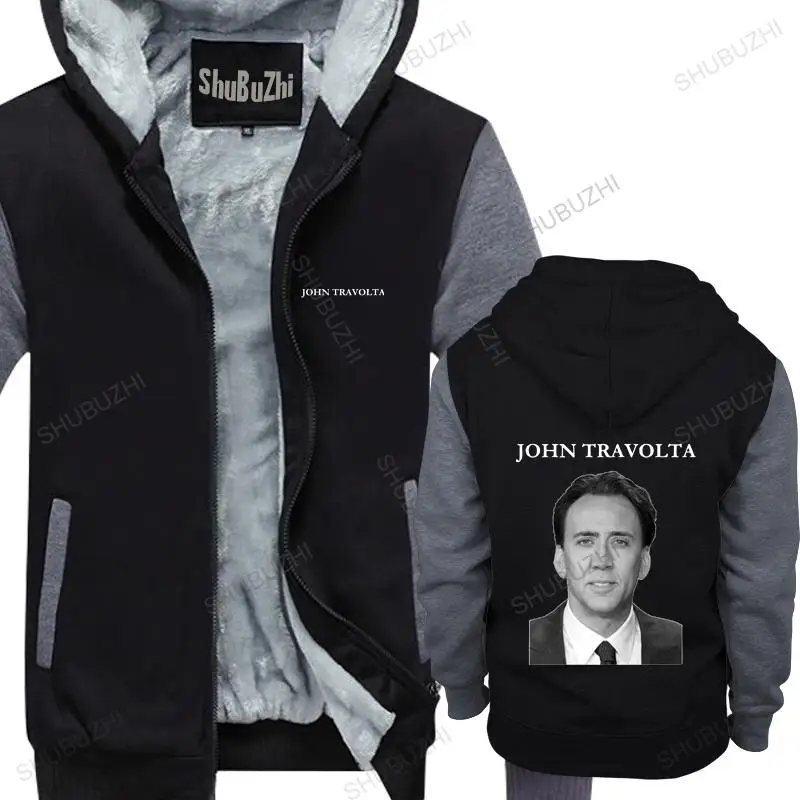 

homme cotton hoodies zipper Nicolas Cage Face Off hoodies brand winter hoodie warm jacket thick hoody male coat