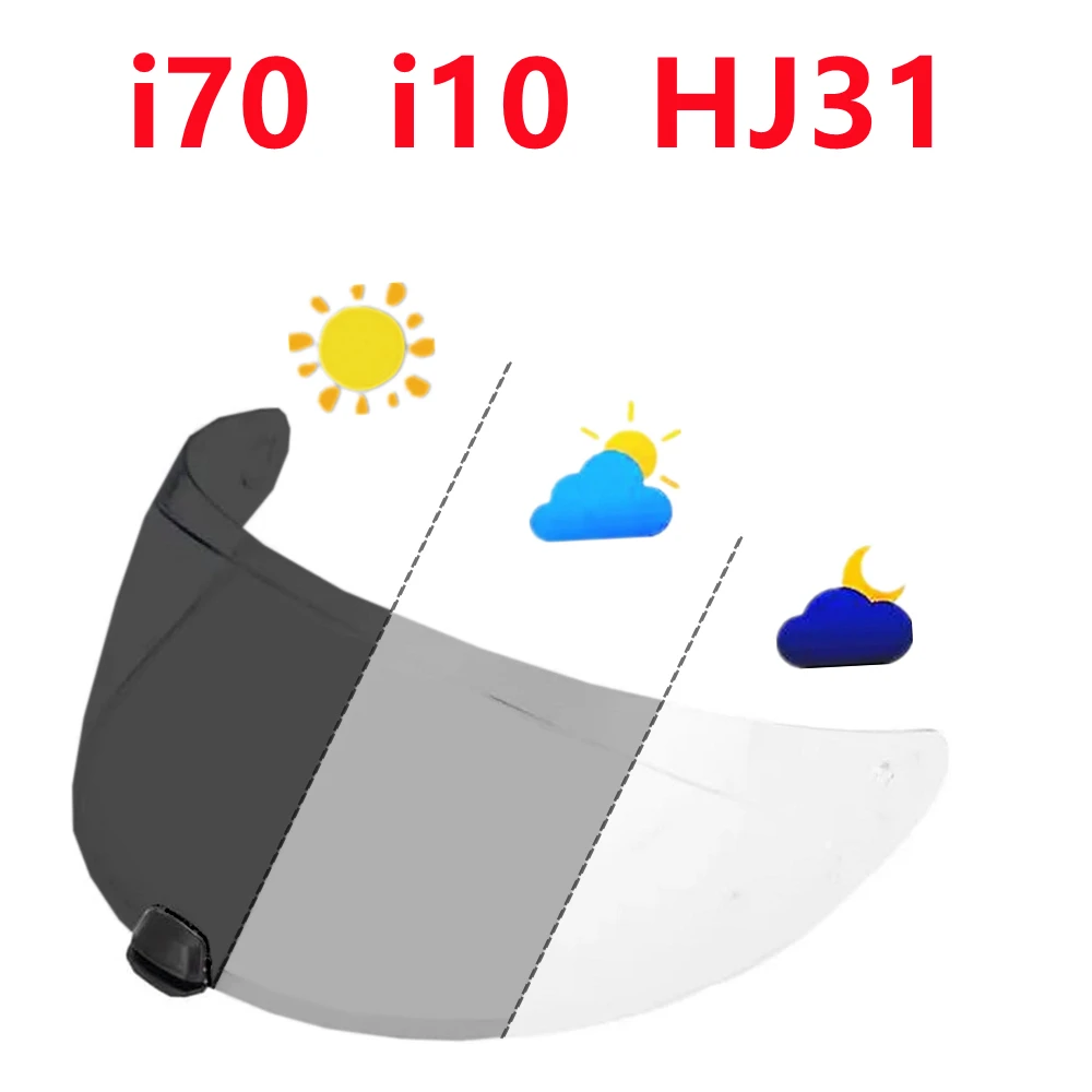 Фото Фотохромный козырек для шлема HJC i70 i10 HJ31, противотуманный щиток Viseira Capacete, сменный, высокая четкость, противотуманный, УФ-защита №1