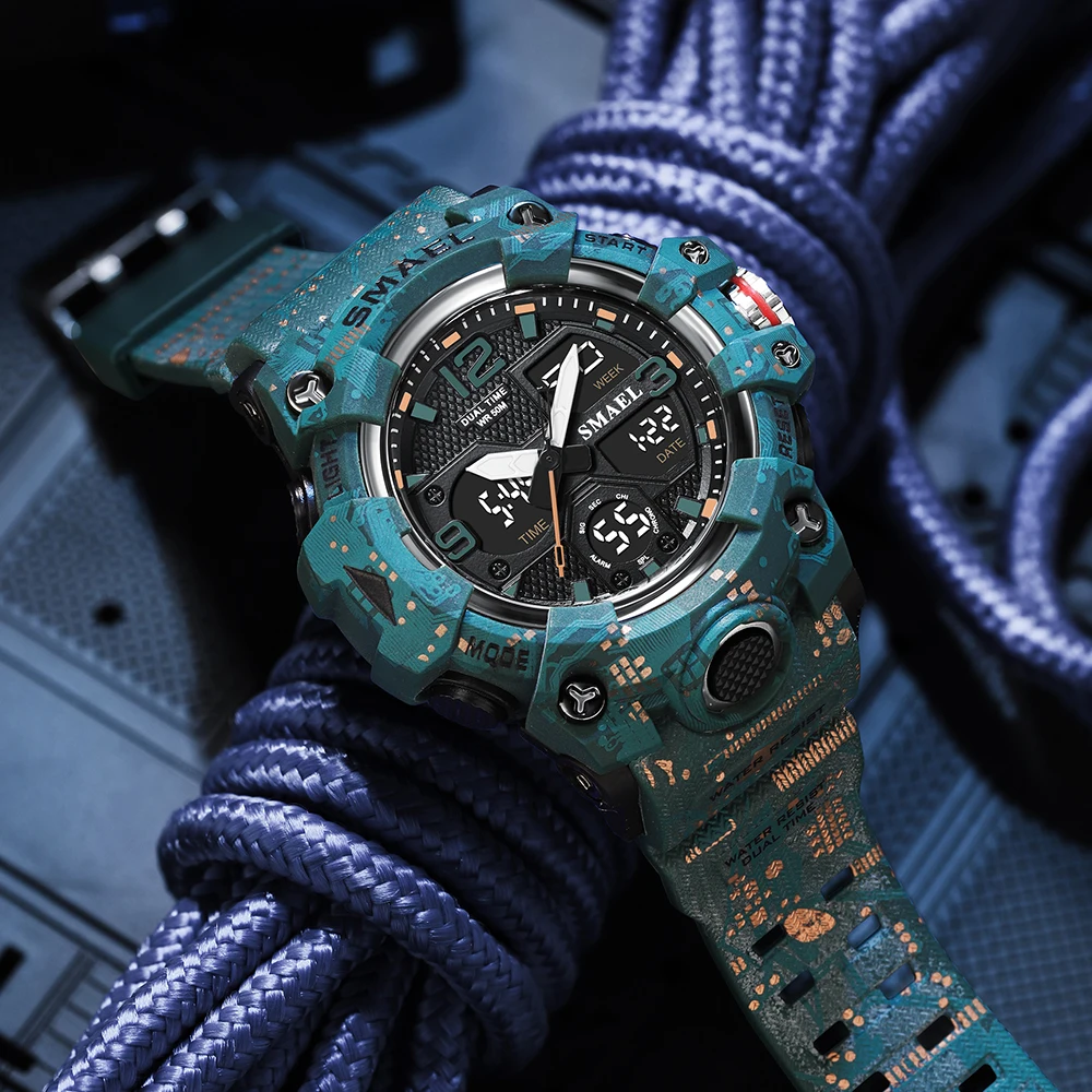 SMAEL часы для мужчин спортивные Топ бренд класса люкс Военная сигнализация