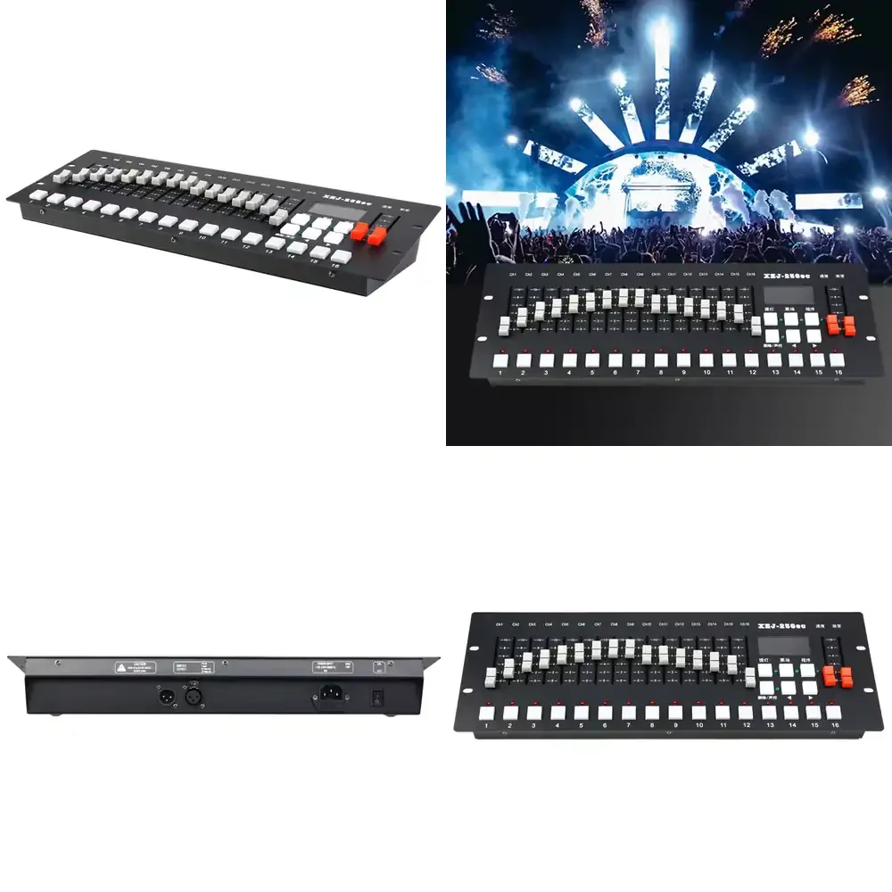 Фото Контроллер DMX 512 по заводской цене, 256 каналов, DMX-консоль, оборудование для диджеев, консоль для дискотек и сценического освещения №1
