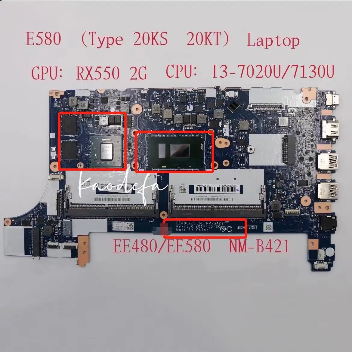 Флэш-память для ноутбука Lenovo Thinkpad E580, ЦП: Φ/7130U GPU:RX550 2G DDR4 FRU:01LW908 02DC212 02HM058 02HM057