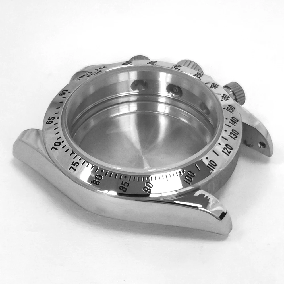 Watch Accessories 39MM steel bezel steel case sapphire glass dial hands strap suitable for quartz VK63 movement case