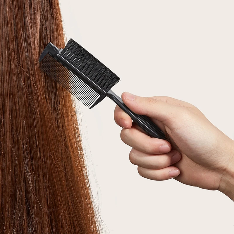 

Men's Brush Handle Grip Double-sided for Brushing Hair Face Neckline Ears Two-in-one Styling Hairdressing Comb Shredded