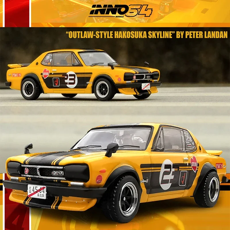 INNO в наличии 1:64 HAKOSUKA Skyline 2000 GTR KPGC10 коллекционные модели автомобилей миниатюрные