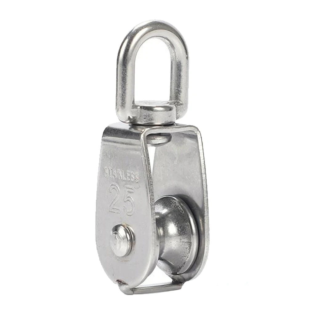

Home Office Portable Stainless Steel Pulley Indoor Outdoor Flower Pot Lifting Roller Swivel Traction Pulleys Hardware