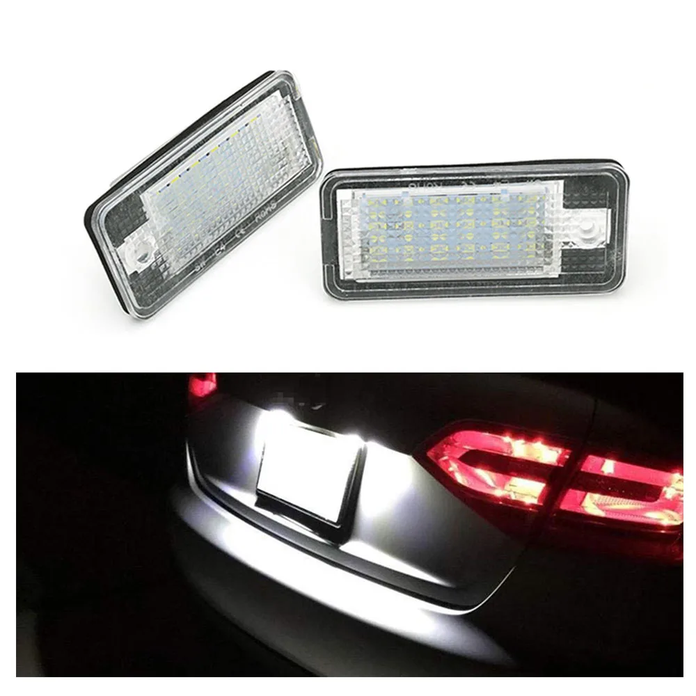 

2pcs LED Car License Plate Light Car Lamp White Super Bright For Audi A3 S3 A4 S4 B6 A6 S6 A8 S8 Q7 Auto Accessories