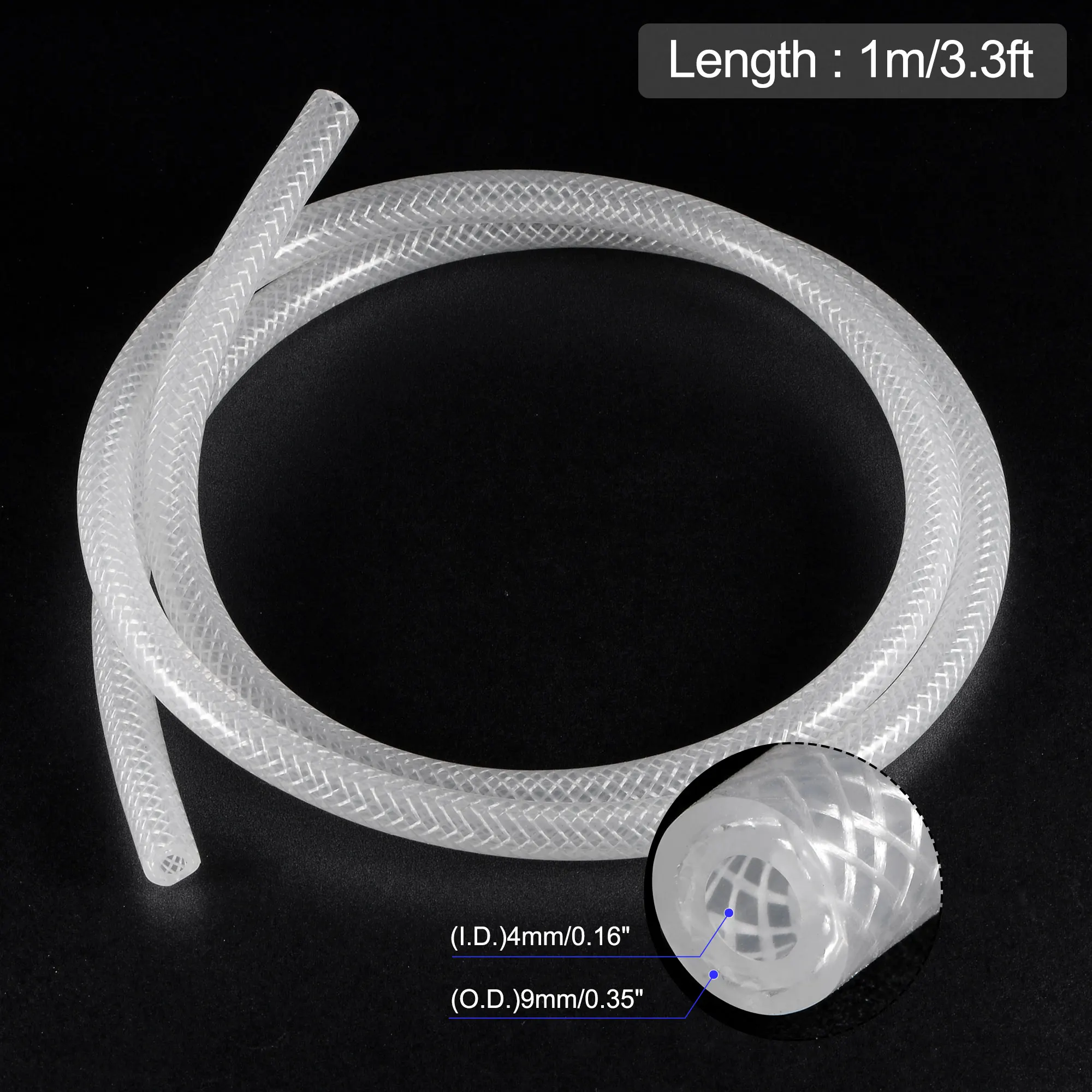 

UXCELL силиконовый водопроводный шланг 1 м, армированный, термостойкий, 4-12 мм