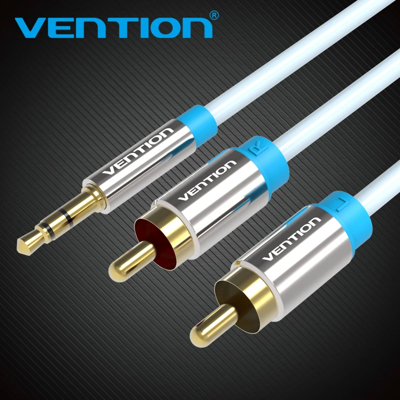 Vention RCA Cable 3.5 to 2rca audio cable rca 3.5mm Jack For phone Edifer Home Theater DVD 2RCA aux Cable male to male 1m 2m 10m