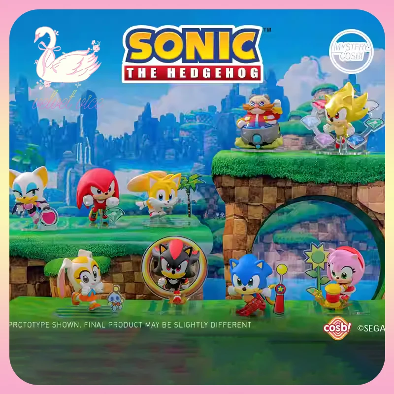 Фото Оригинальные популярные игрушки Sonic The Hedgehog Cosbi, коллекция, слепая коробка, милые фигурки, орнамент, модные игрушки, периферийные устройства в стиле аниме, подарок для детей №1