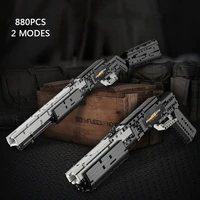 simulation modern military weapon building block ww2 2 modes shotguns shooting gun bricks boys toys with bullets collection