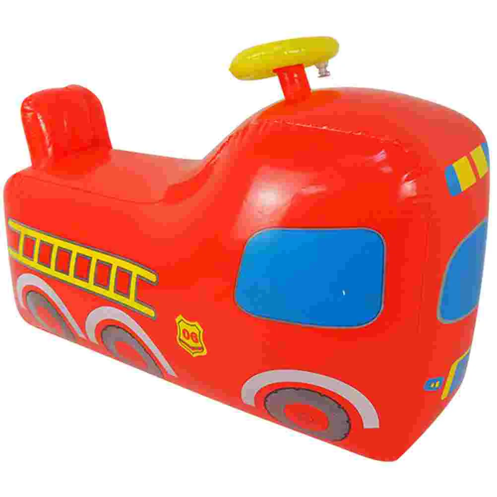 

Inflatable Fire Truck Toy Adorable Kids Plaything Toys Toddlers Portable Car Beach Tumbler Outdoor Bounce Children