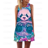slip summer dresses woman 2022 sleeveless party print y2k animal elegant women panda kawaii sexy dress womens free shipping 3xl