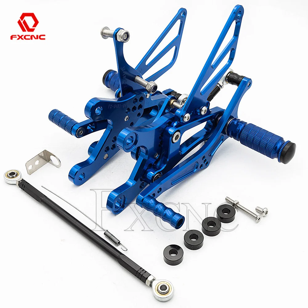 

YZF R6 для Yamaha YZF-R6 YZFR6 1999 2000 2001 CNC алюминиевый регулируемый задний комплект для мотоцикла, ножная педаль, подножка