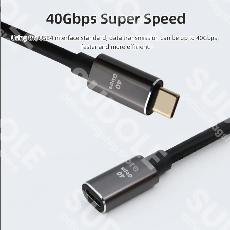 USB4.0 40Gbps Extension Cable USB Type C to Type C PD 100W 5A Fast Charging Cable Thunderbolt 3 8K@60Hz Cable For Macbook Pro images - 6