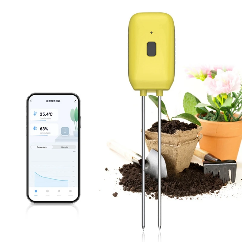 Умный датчик температуры и влажности почвы тестер посадки в саду