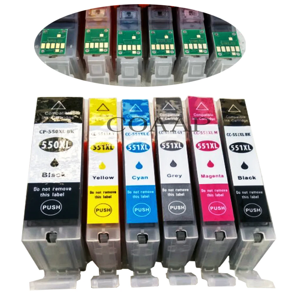 Фото PGI-550 CLI-551 PGI550 CLI551 XL картридж для Canon PIXMA MG5450 MG5550 MG5650 MG5655 MG6350 MG6450 MG6650 MG7150 MG7550 №5