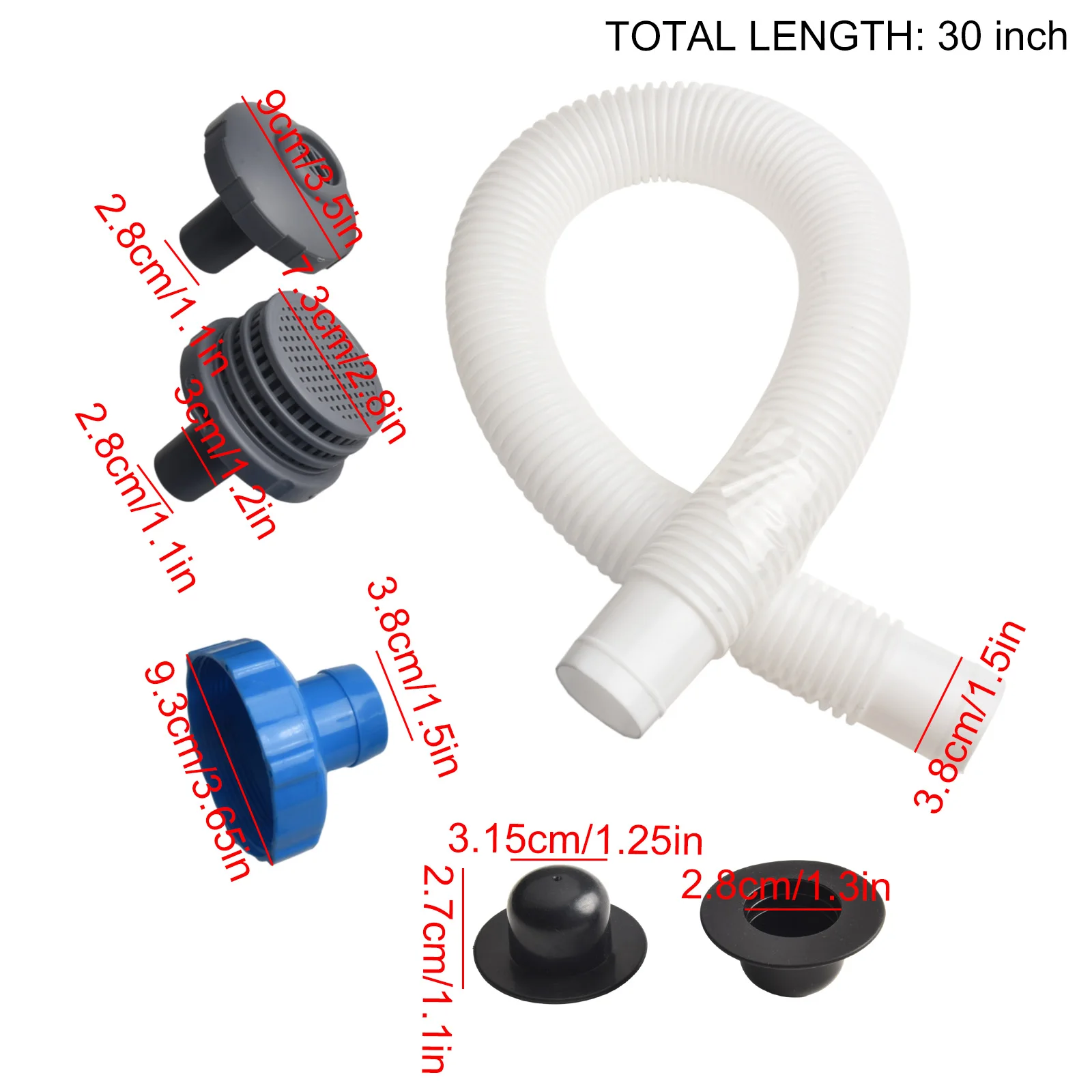 1 комплект разъемов для струи воды в бассейне 11070 разъемы сетчатого фильтра 11072