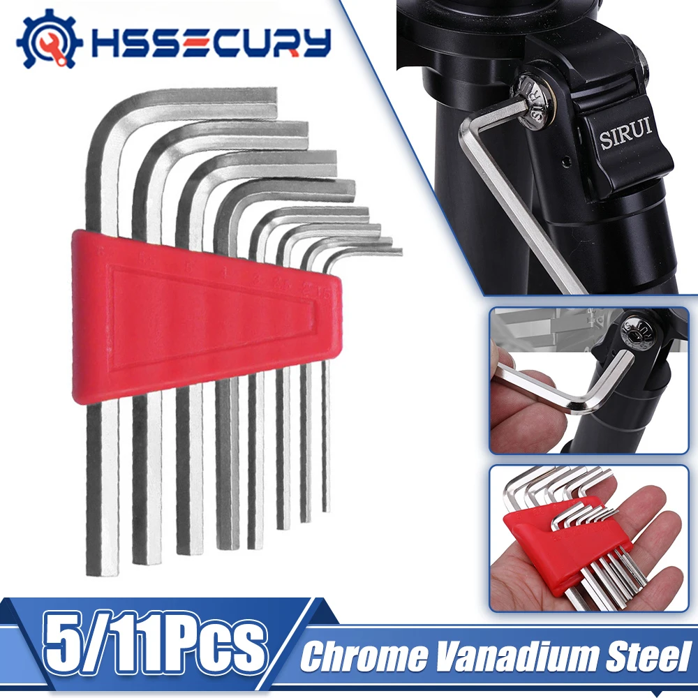 5/8/11 Pcs Allen Wrench Metric Wrench Inch Wrench L Wrench Size Allen Key Short Arm Tool Set Easy To Carry In The Pocket