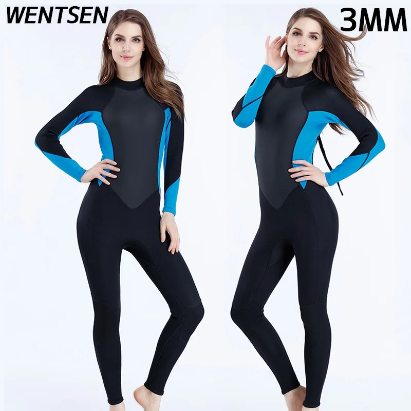 2020 new 3mm neoprene wetsuit women winter Scuba Dive Surfing Snorkeling deep dive free diving Warm suit all body Long Sleeve