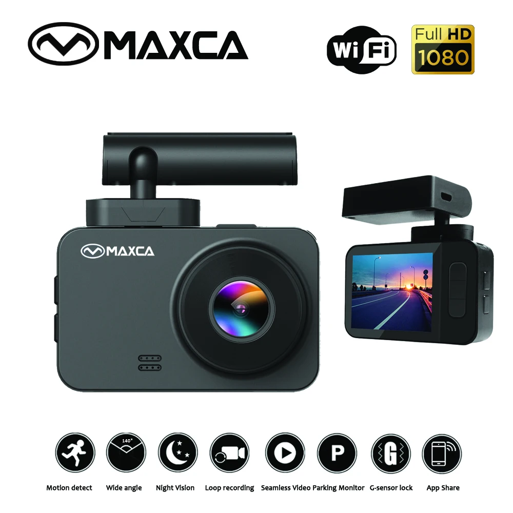 

Видеорегистратор MAXCA G43, 2 дюйма, WiFi, HD 1080P, ночное видение
