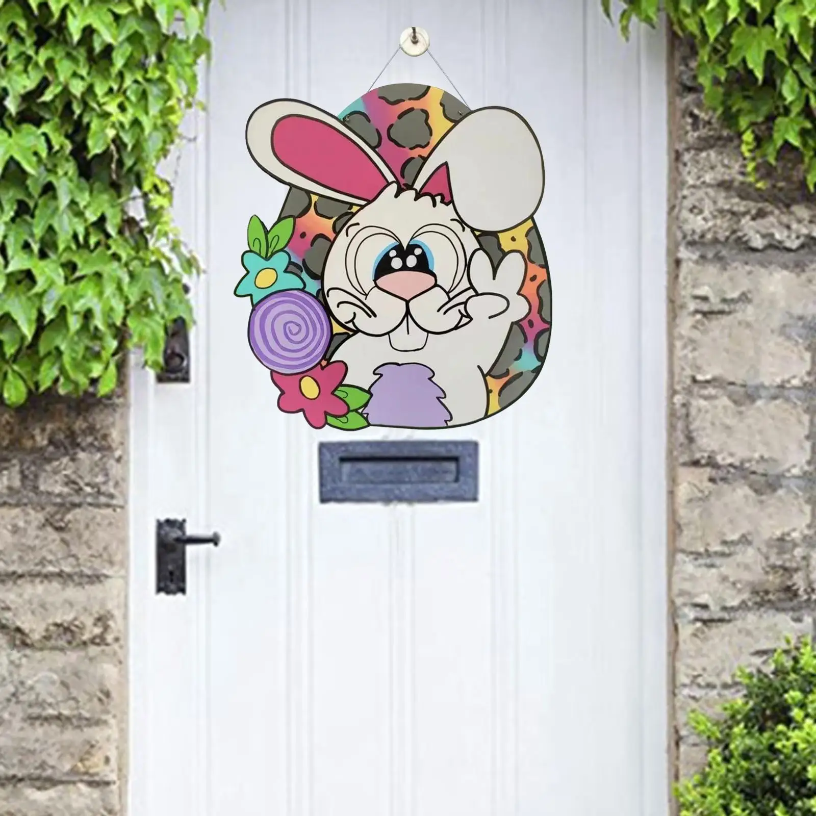 

Easter Wood Wall Plaque Hanging Sign Pendant for Porch Indoor Outdoor Home Decor Party Favors