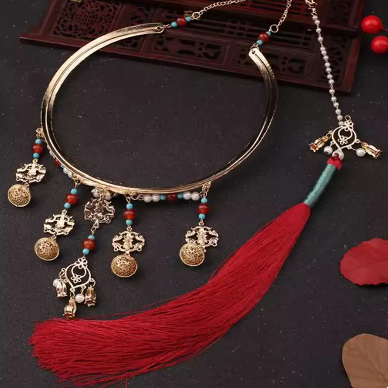 Роскошное ожерелье в старинном китайском стиле для женщин кулон пин-Ань-замок