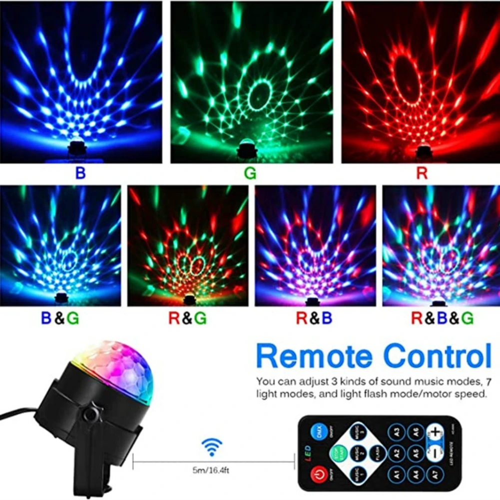 

LED Ball Stage Light Musical Instruments 5V/USB/interface Dynamic Strobe For Weddings Discos LED Voice-activated Ball