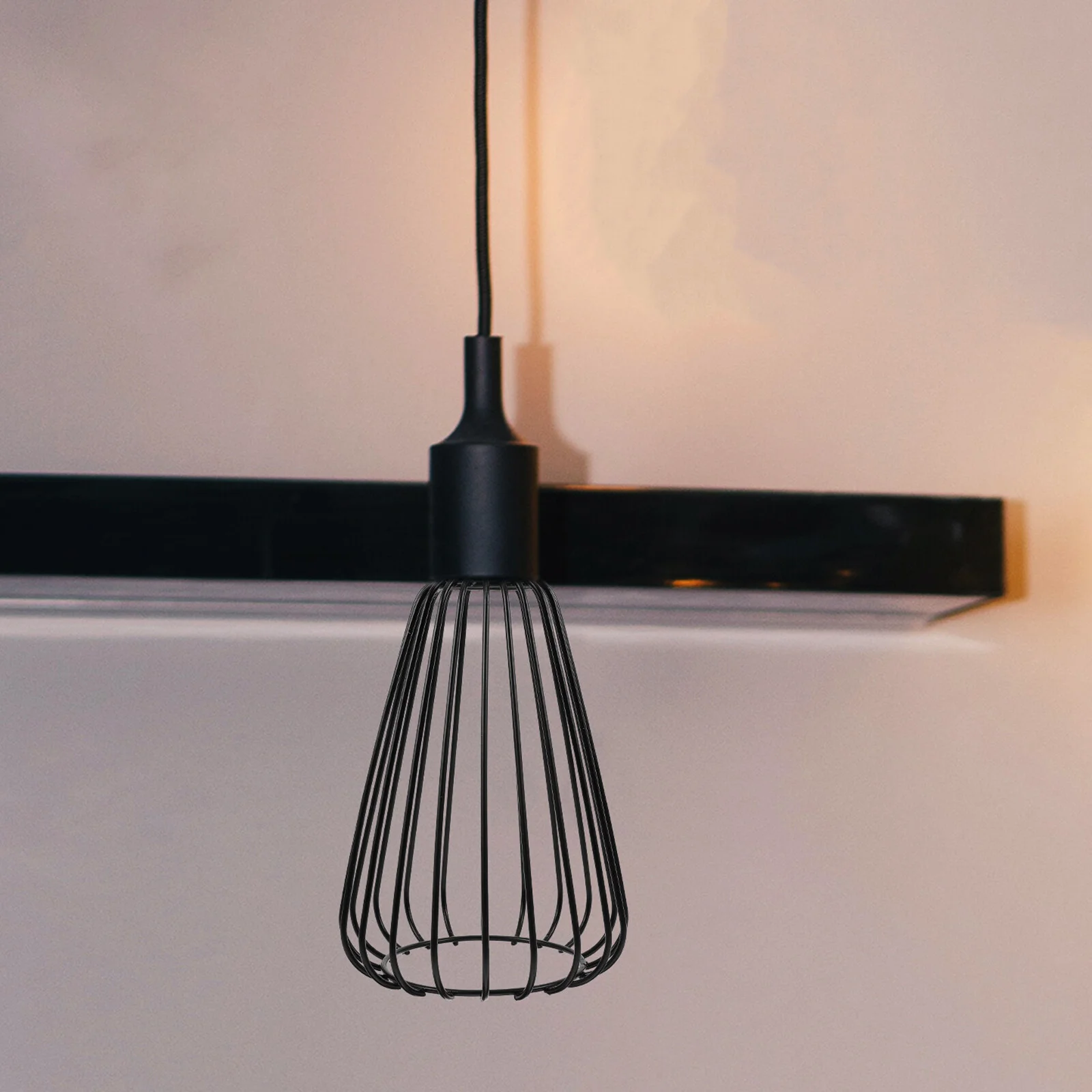 

Decorative Mesh Lampshade Hanging Light Cover Ceiling Vintage Chandelier Hollow Out Retro Iron Metal