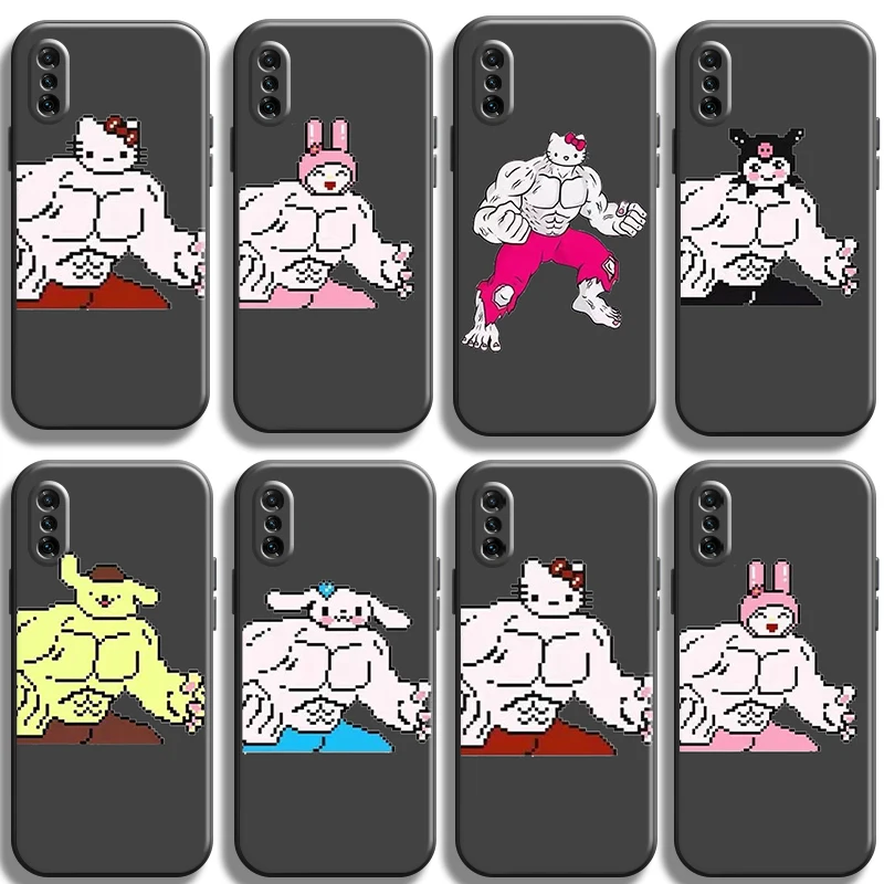 

Чехол для телефона с рисунком Hello Kitty для Xiaomi Note 10 Pro Lite 10S 10 Pro Lite, Оригинальный чехол-оболочка, черный мягкий чехол унисекс