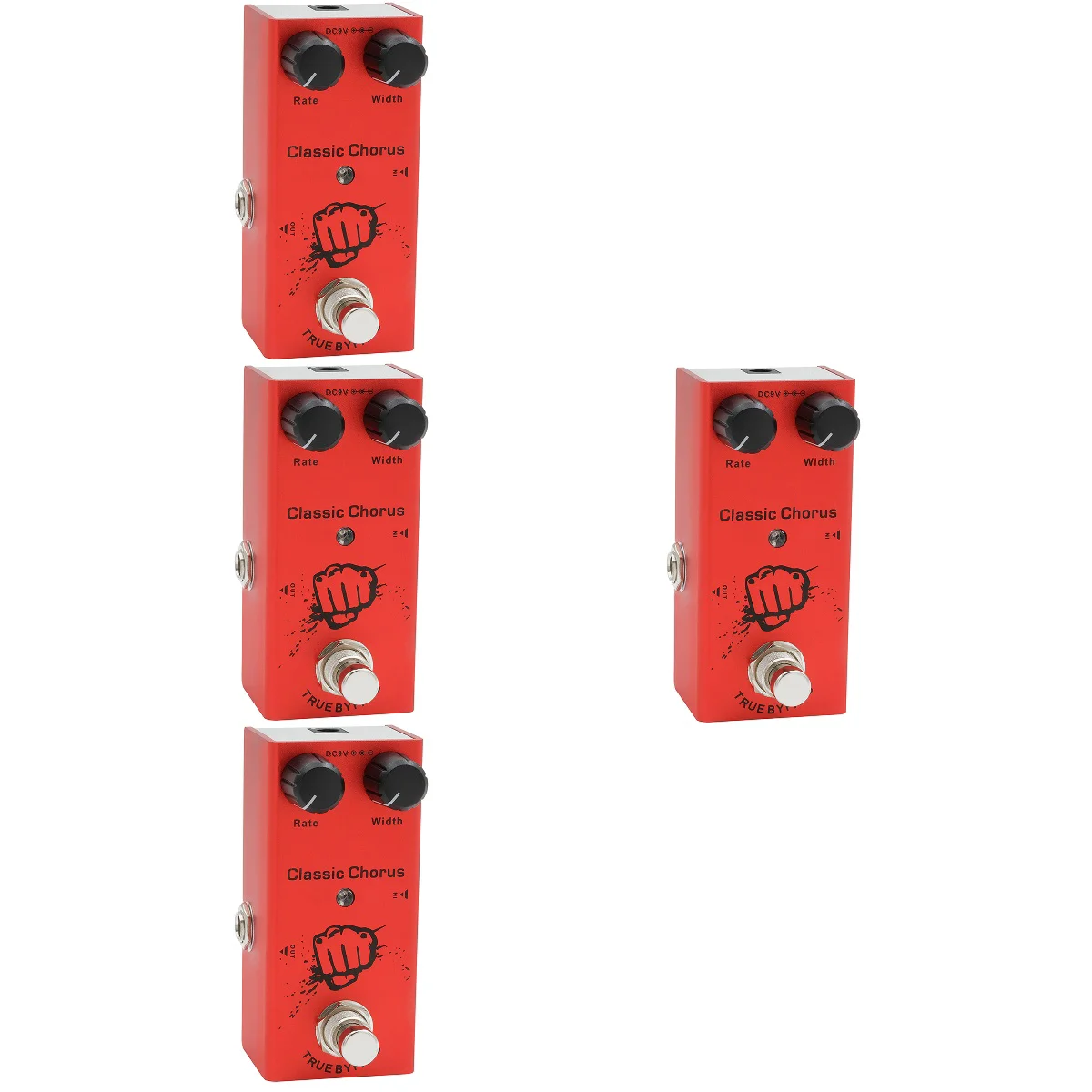 4pcs Delay Electric Guitar Effects Pedal Metal Single Type True Bypass (Classic Chorus) enlarge