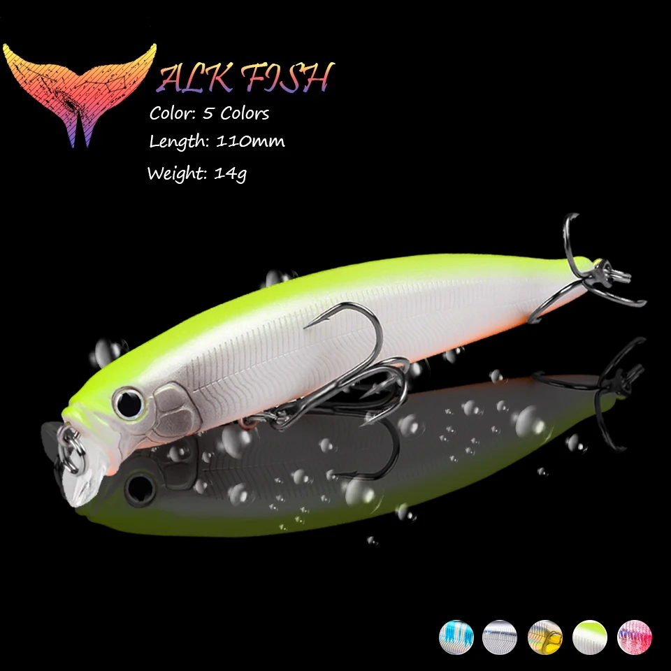 

WALK FISH воблер в форме гольяна 110 мм, 14 г, плавающий окунь, искусственная жесткая приманка, джиг-приманка, свимбейт, щука, рыба, рыболовная снаст...