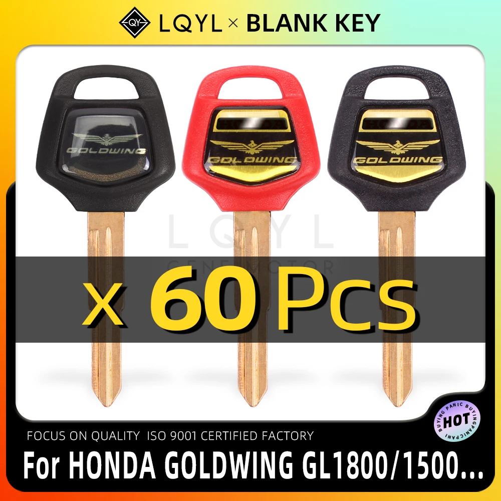 60Pcs Blank Key Motorcycle Replace Uncut Keys For HONDA GOLDWING GL1200 GL1000 GL1500 GL 1500 1000 1200 2001-2011 GL1800 1800
