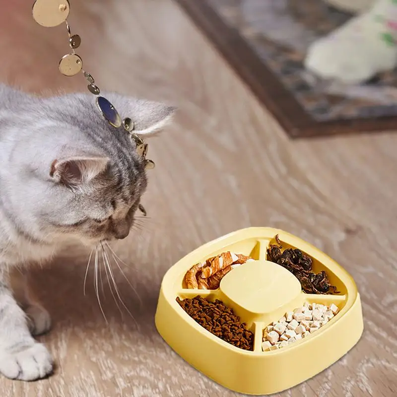Медленная кормушка для кошек с защитой от пролива приподнятой каймой медленная