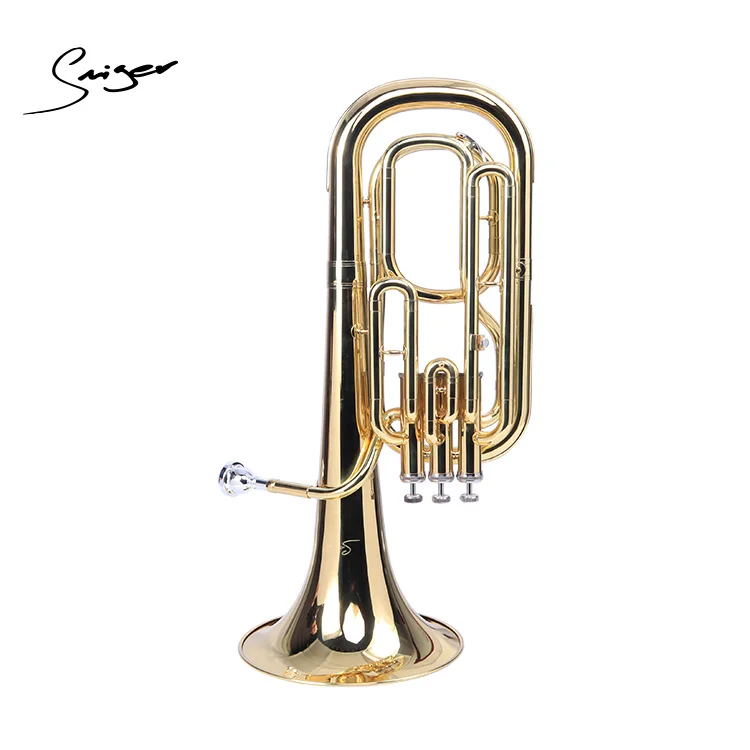 

Wholesale custom 4 valve baritone horn with foam case