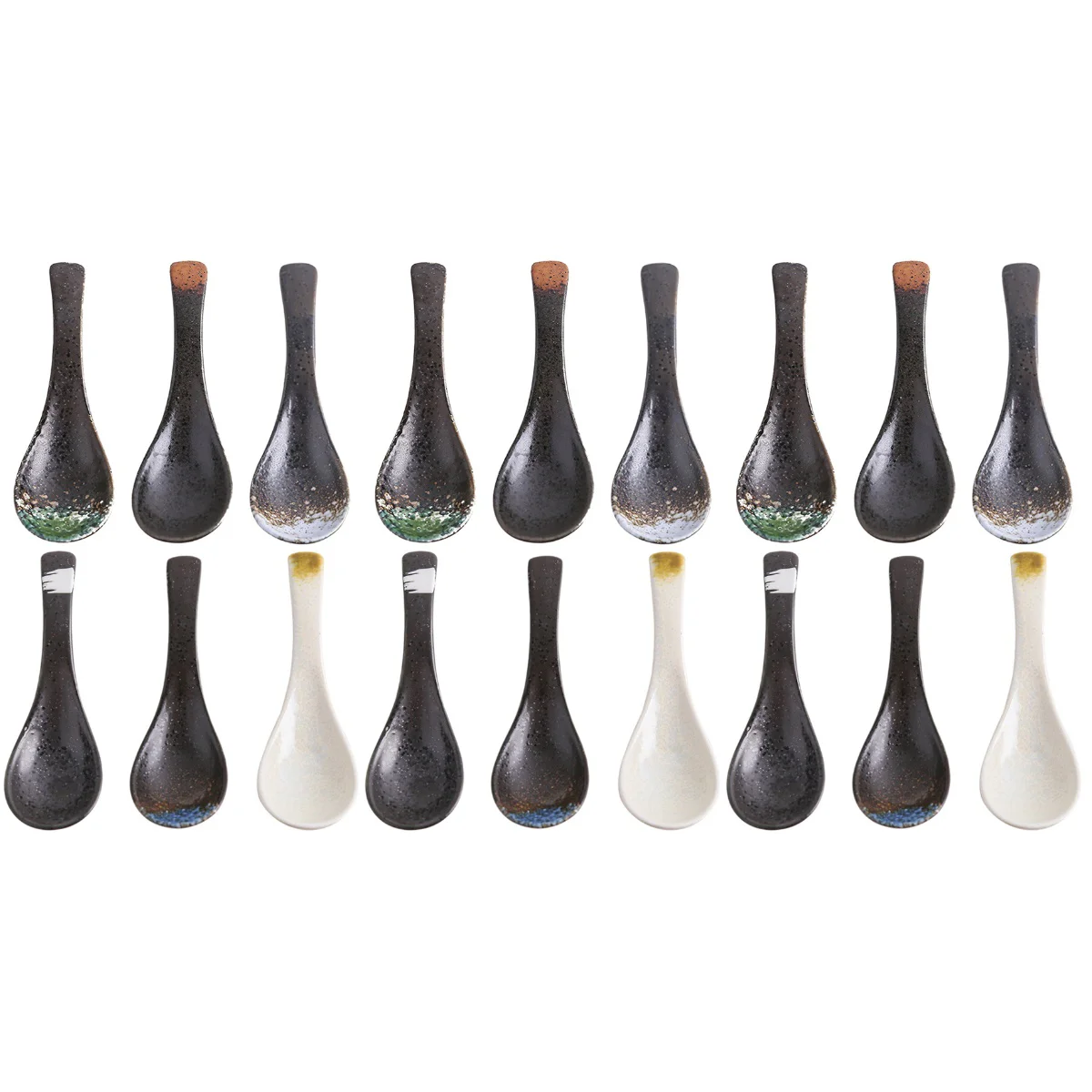 

18 шт., керамические японские столовые ложки для риса