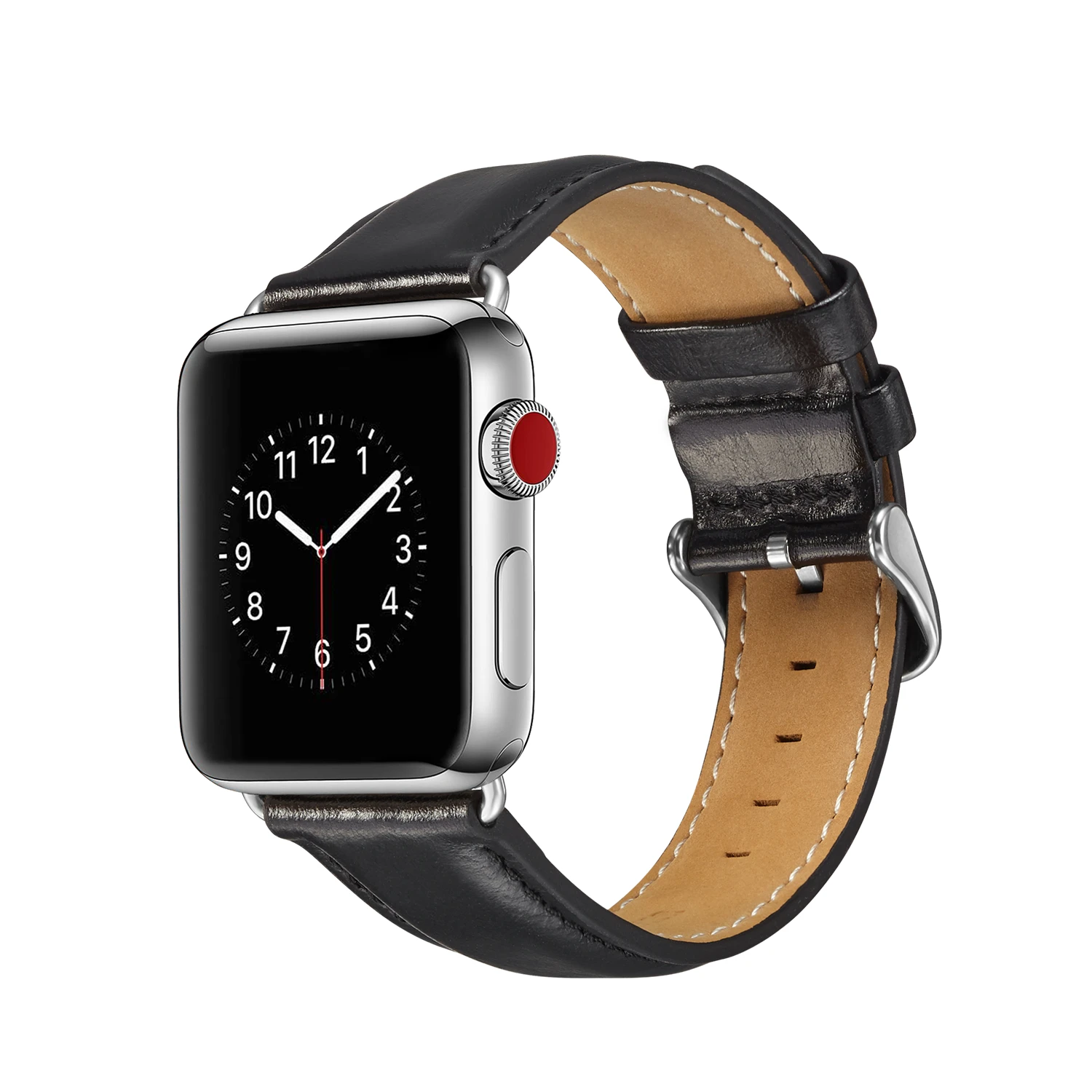 Genuine Calfskin Leather Watchband for Apple Watch 6 SE 5 4 3 Replace Butterfly Buckle Watchband 38mm 40mm 42mm 44mm for iwatch