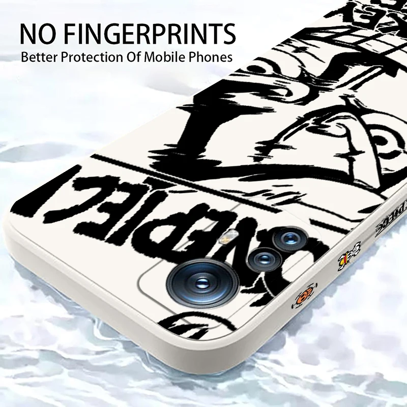 Японская Слитная жидкая левая веревка Luffy Art Для Xiaomi Mi 14 13T 13 12T 12 11T 11i 11 A3 10T 10 9 Pro Lite
