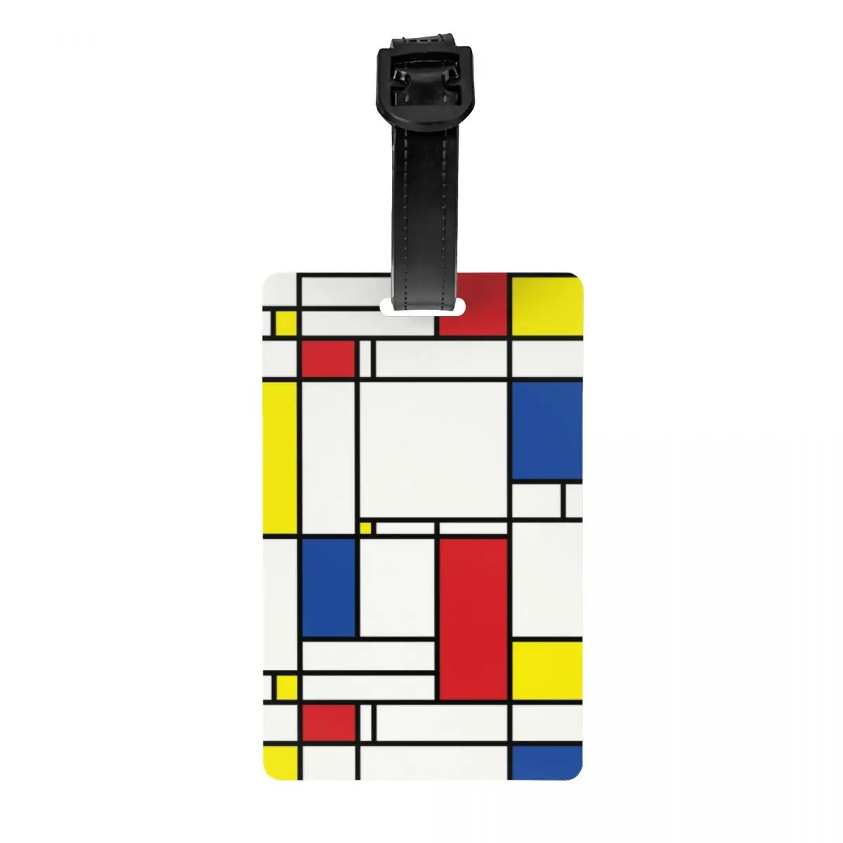 

Минималистский стильный ярлык для багажа Piet Mondrian, пользовательские Современные художественные ярлыки для багажа, Обложка для личной безопасности, ярлык для удостоверения личности
