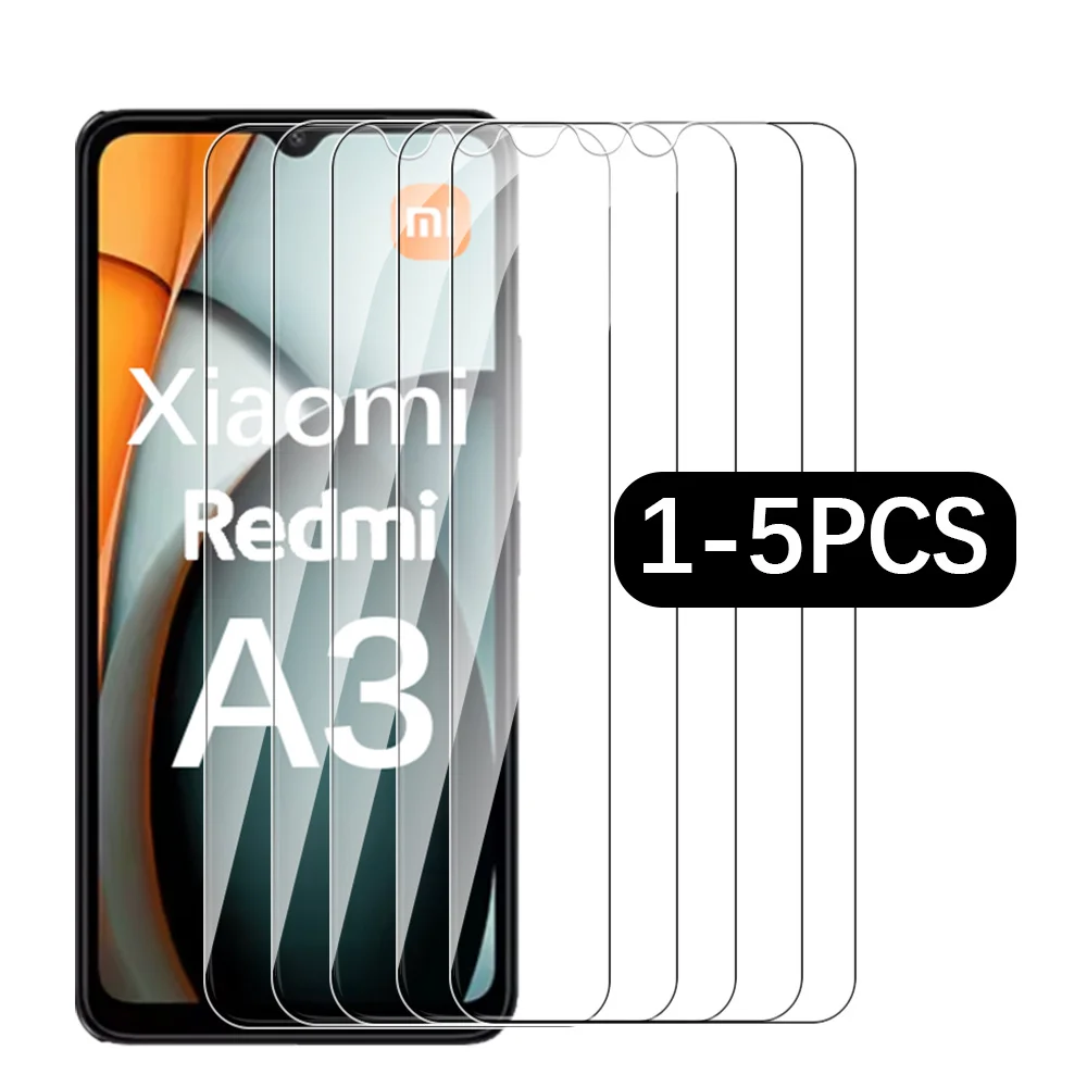 1-5Pcs For Xiaomi Redmi A3 Tempered Glass A3x A1 A1+ A2 A2+ Plus RedmiA3 10C 12C 13C Redmy 14C Screen Protector Films