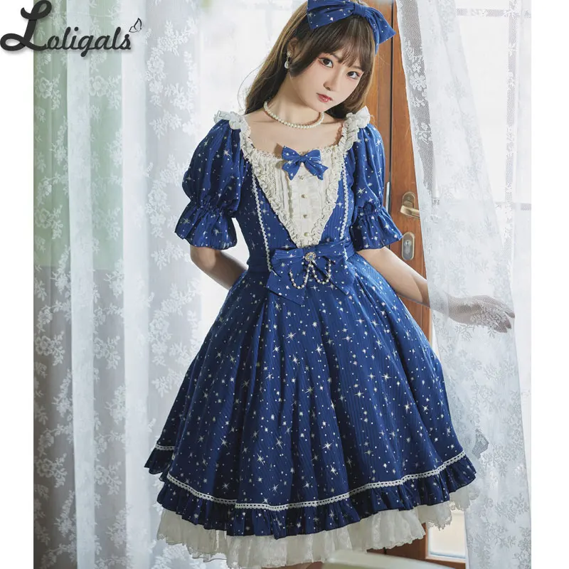 

Galaxy in Summer ~ Classic Short Sleeve Lolita Dress by Strawberry Witch