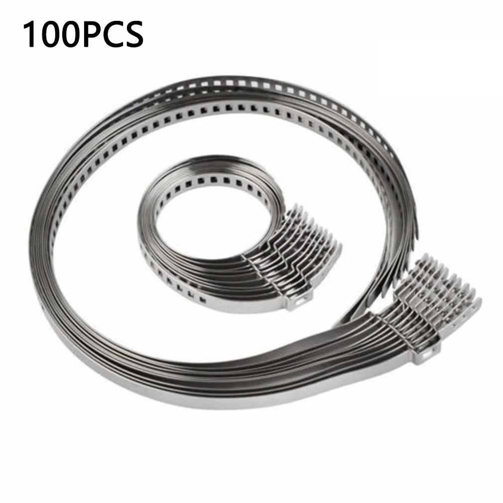 

100Pcs Universal Axle CV Joint Boot Clamp Kit Stainless Steel Driveshaft CV Boot Crimp Clips Adjustable 32-41mm 70-127mm