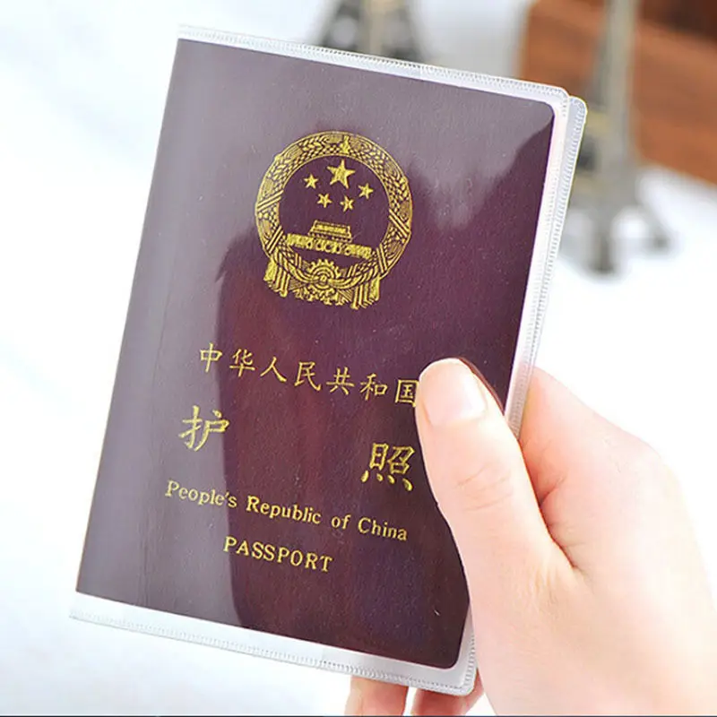 

1Pcs Silicone transparent waterproof dirt ID Card holders passport cover business card credit card bank card holders 9x 13.1cm